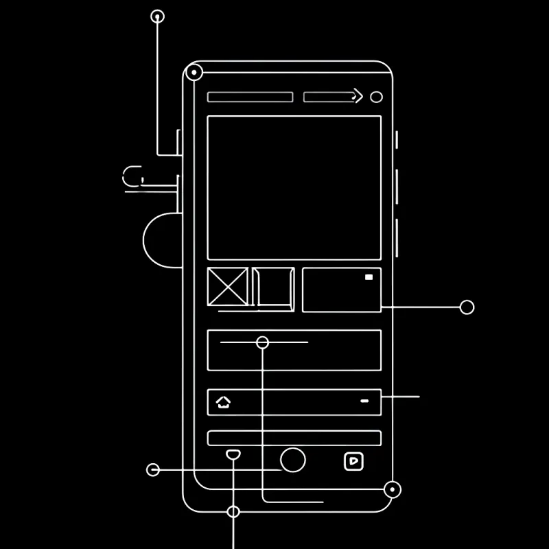 A smartphone displaying a clean mobile interface held in a hand