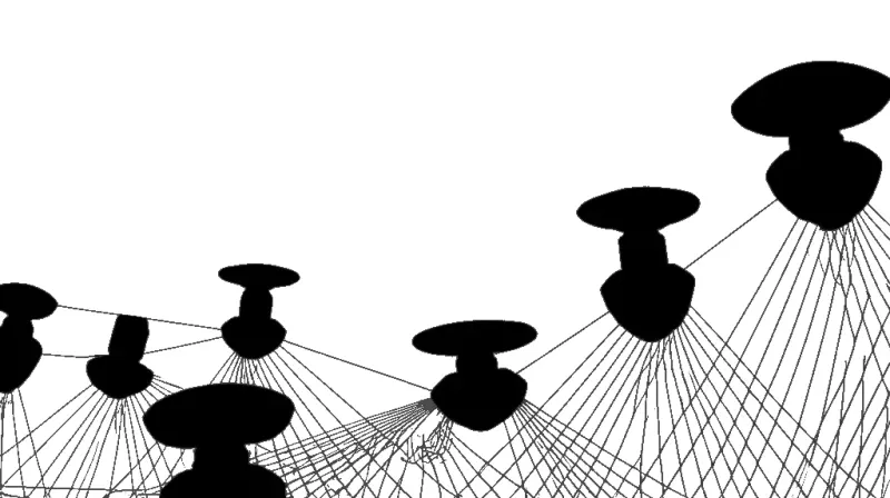 Abstract line art representing web research agent and chat timestamps